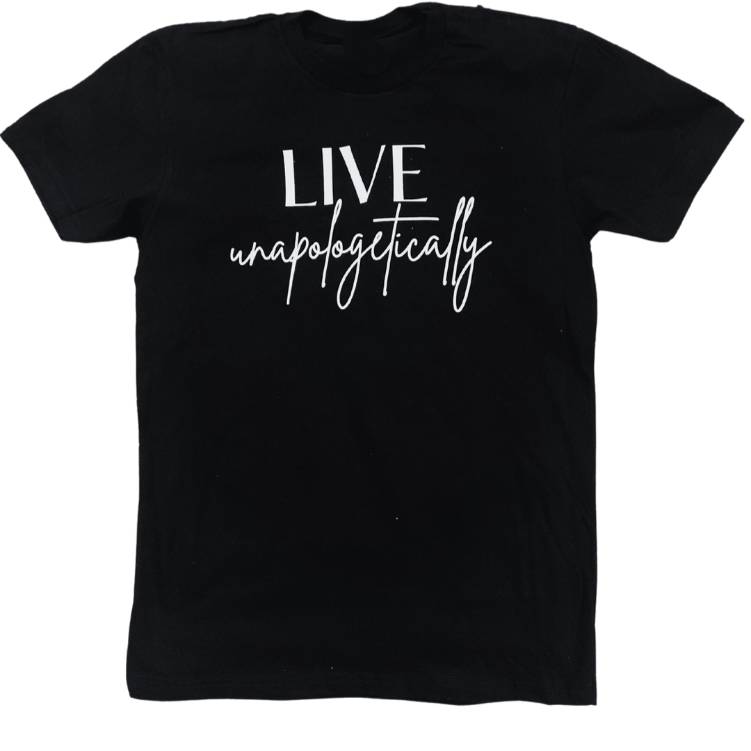 Live Unapologetically T-Shirt (Black/White)