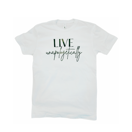 Unapologetic Kids "Live Unapologetically" T-Shirt (White/Black)