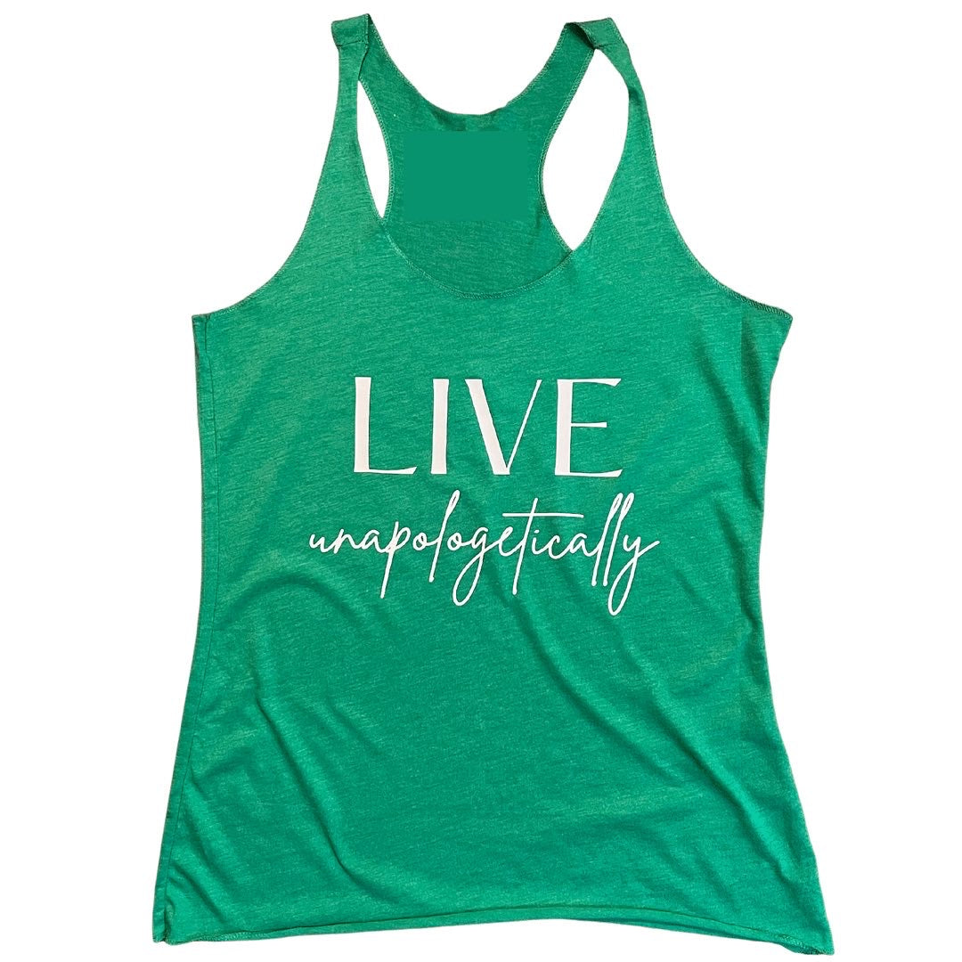 "Unapologetically Naija"  Ladies' Tank (Green/White)