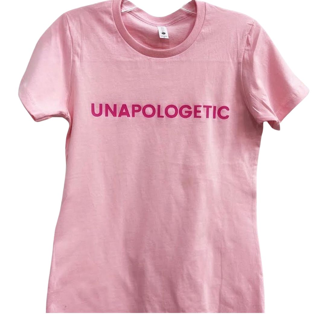 “UNAPOLOGETIC” T-Shirt (Pink/ Hot Pink)