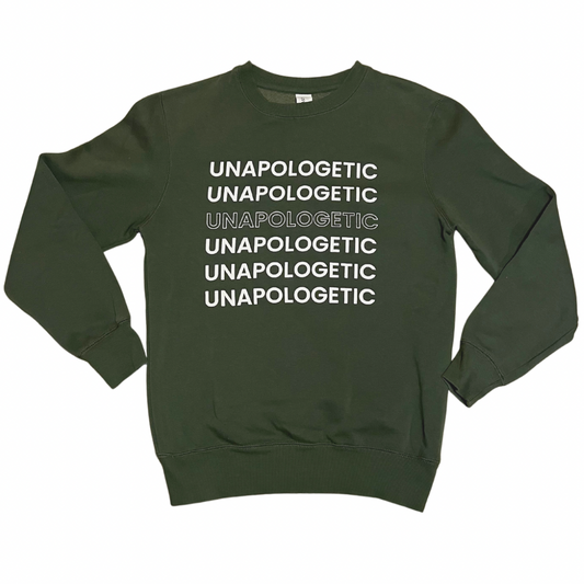 "Unapologetically Naija"  UNAPOLOGETIC Crew Sweatshirt (ARMY GREEN)