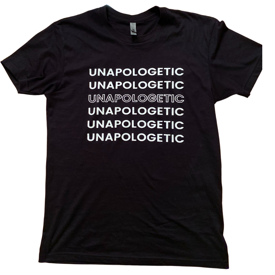 "UNAPOLOGETIC" T-Shirt (Black/White)